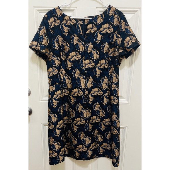Brooks Brothers Floral Print Dress Short Sleeve Career‎ Party Size 16 - Picture 1 of 3